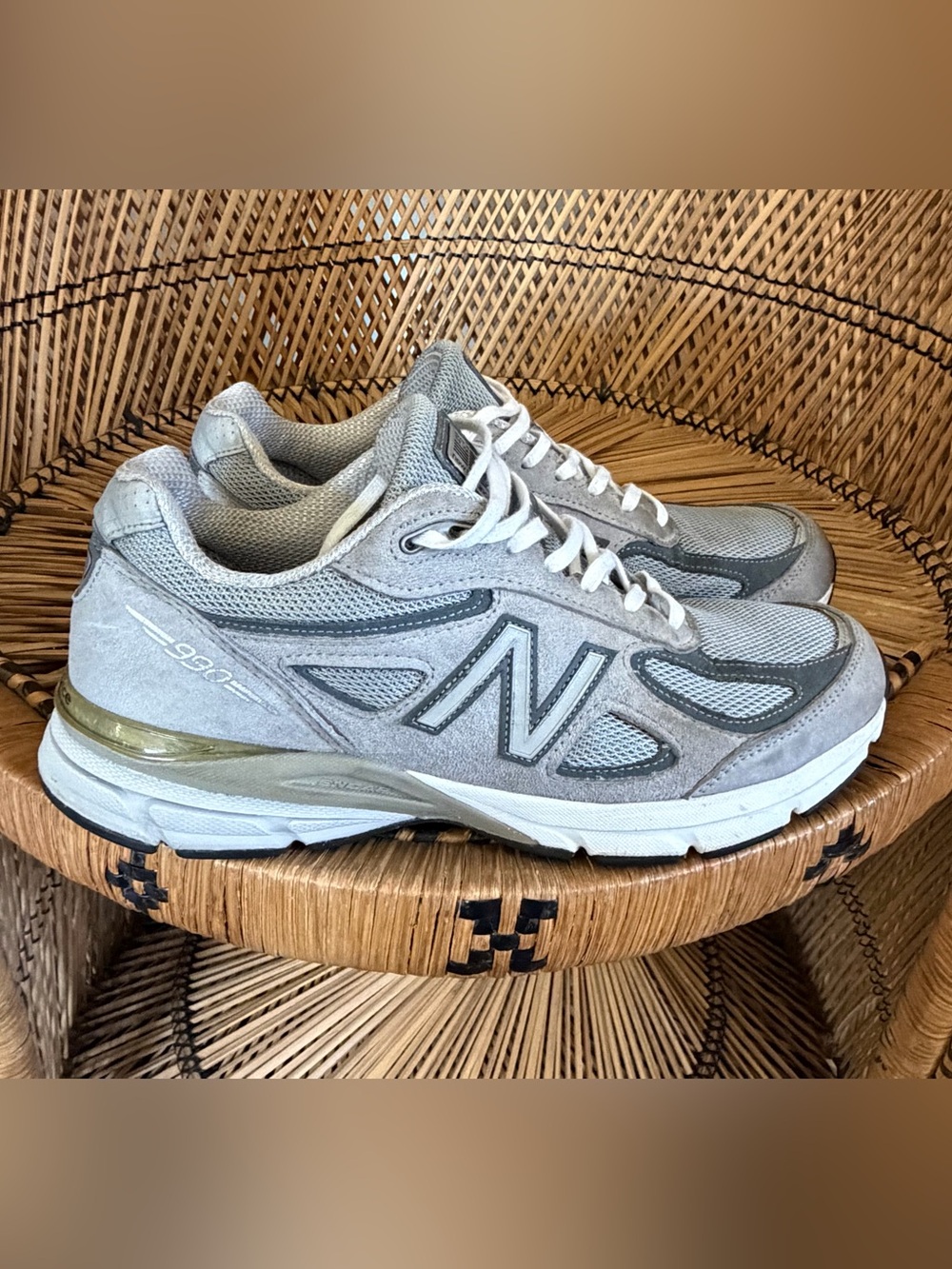 New Balance 990v4 Made In USA Men's Grey Castlerock Size 9